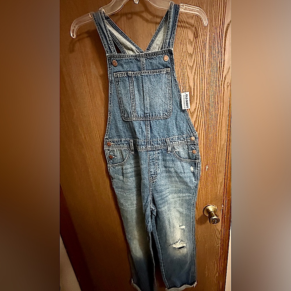 Old Navy distressed girl’s overalls XL